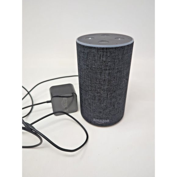 Amazon Echo (2nd Gen) Smart Speaker Charcoal with Alexa - Tested - Picture 1 of 3
